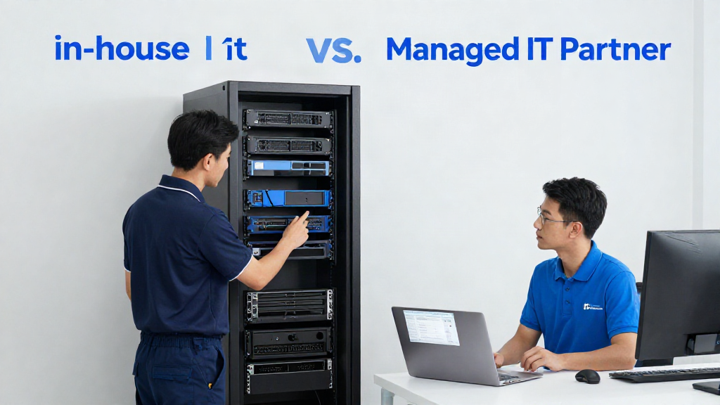 Comparing in-house IT staff with a managed IT partner for Orlando-area businesses