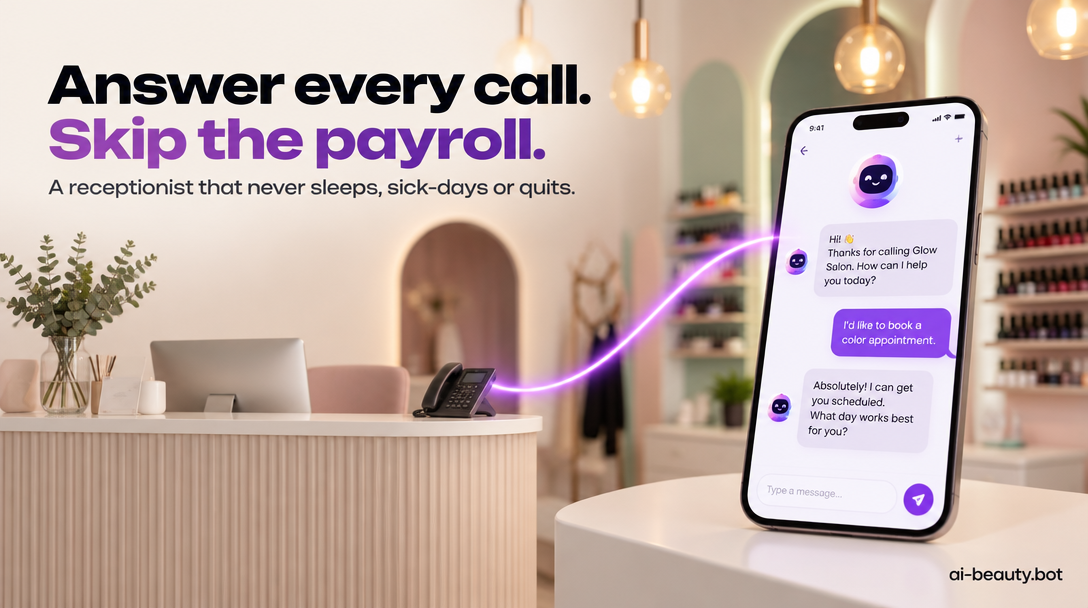 AI Receptionist vs. Hiring a Receptionist for Your Salon: The Real Cost